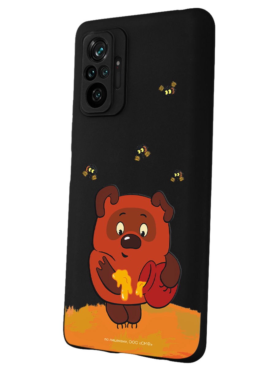 Силиконовый чехол Mcover для смартфона Xiaomi Redmi Note 10 Pro Союзмультфильм Медвежонок и мед - фото 1
