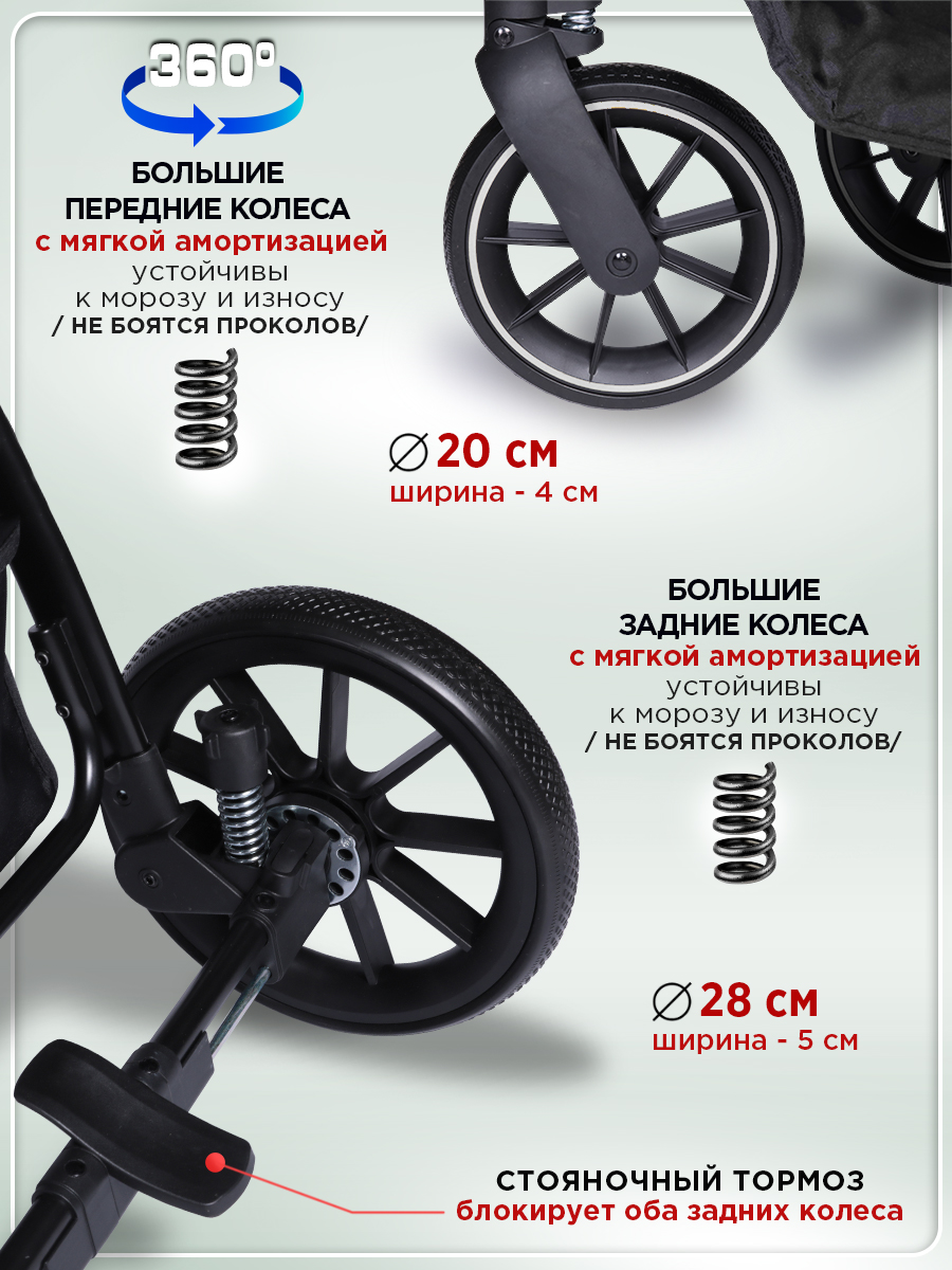 Коляска прогулочная BabyCare Venga Оливковый зеленый - фото 17