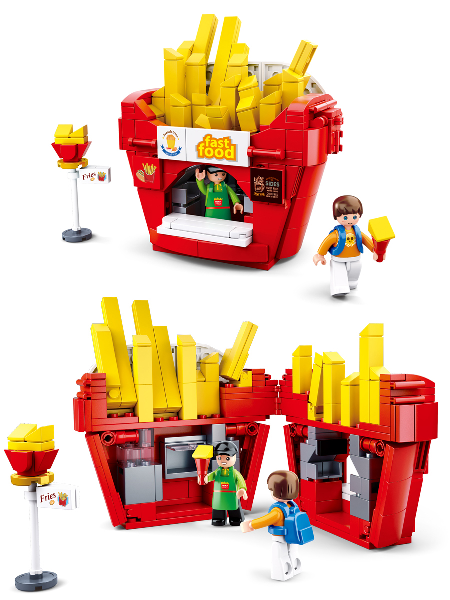 Конструктор SLUBAN Фуд-корт. Картошка фри 320 дет. - фото 1