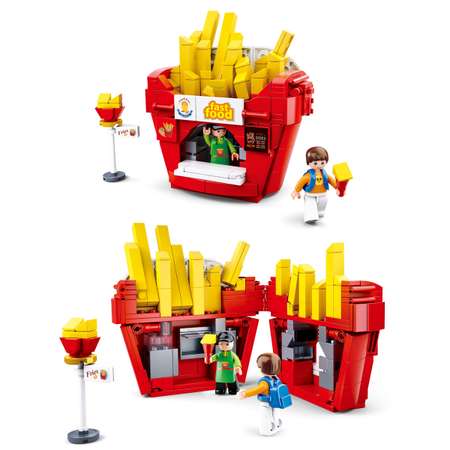 Конструктор SLUBAN Фуд-корт. Картошка фри 320 дет.