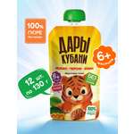 Пюре Дары Кубани Яблоко-персик-злаки с 6 мес 130 г 12 упак.