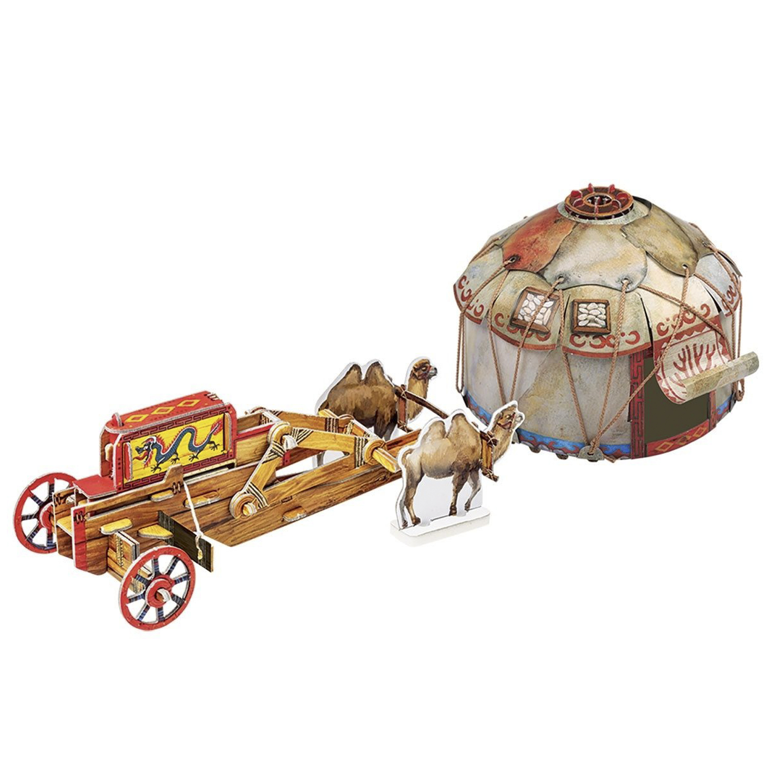 Игрушка из картона Умная бумага Осадный лагерь кочевников 355 355 - фото 1