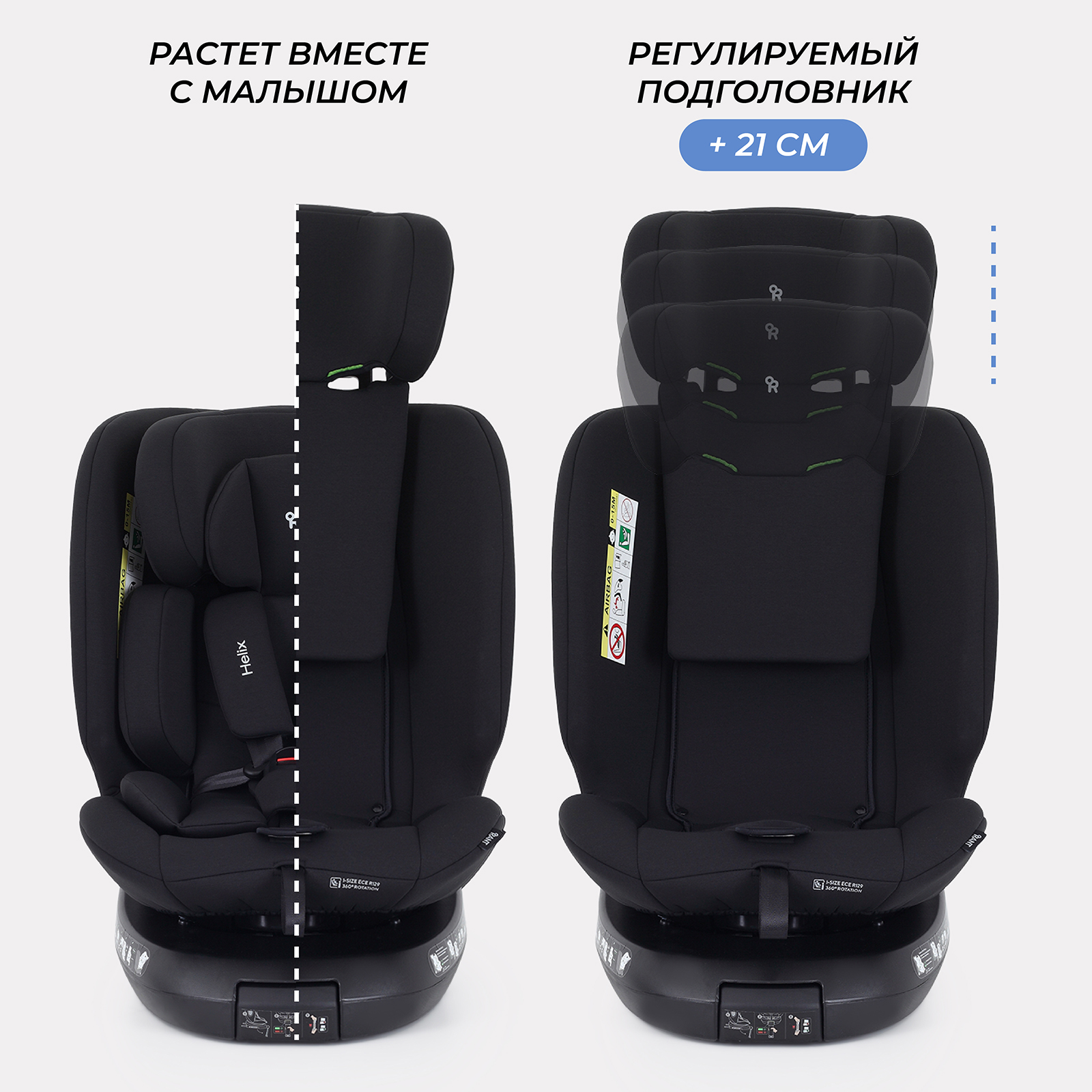 Автокресло Rant Helix isofix Isofix 0+/1/2/3 (0-36 кг) черный - фото 6
