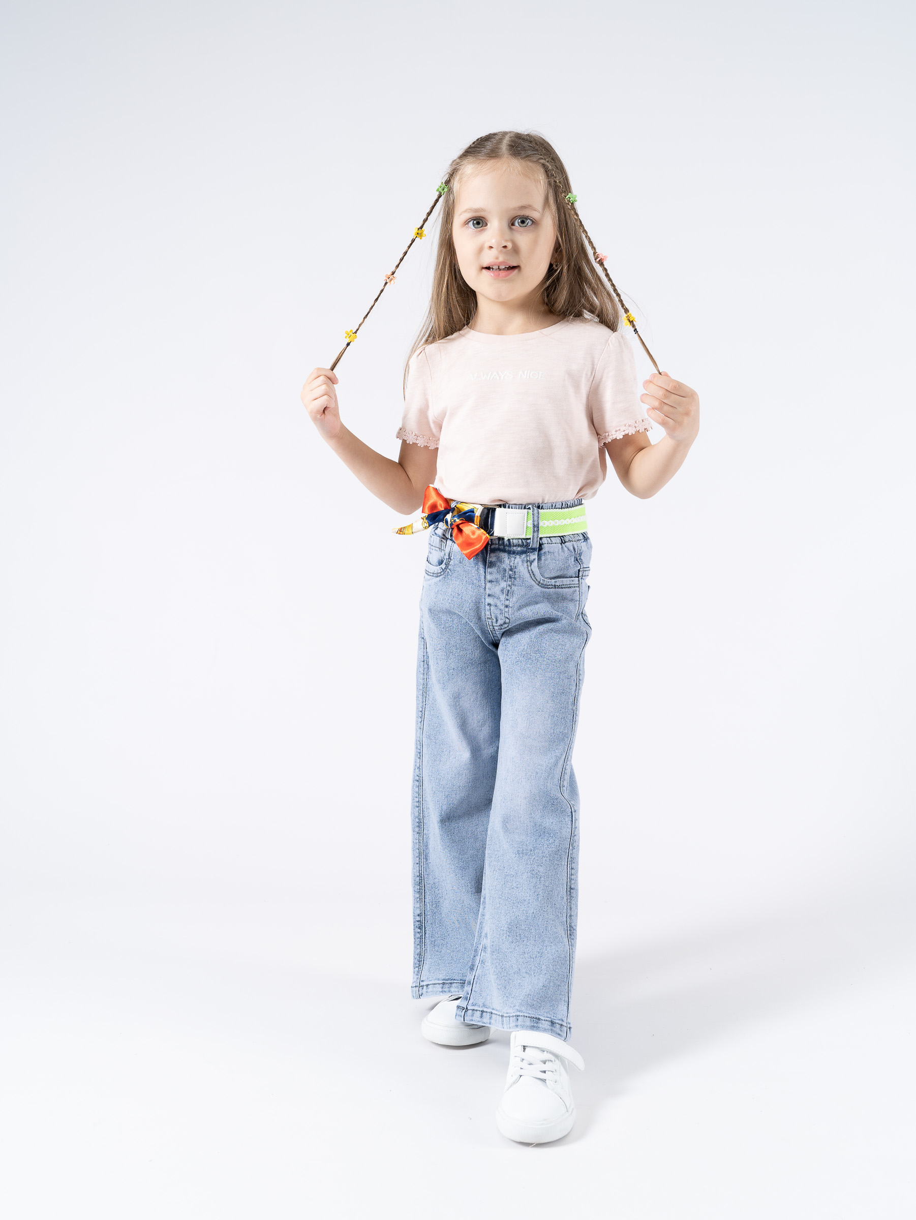 Джинсы TiGaDa джинсы/палаццо/девочки/голубой - фото 17