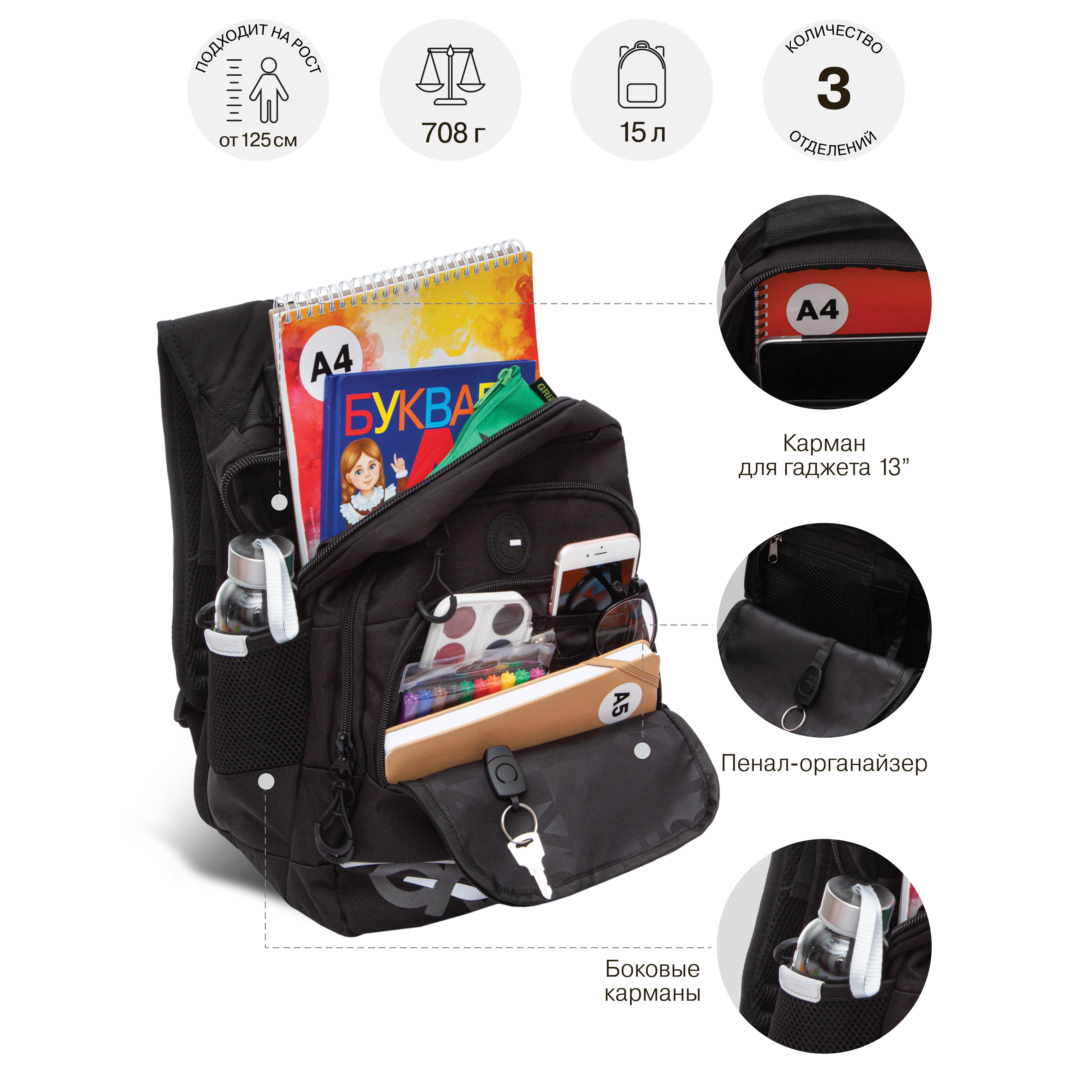 Рюкзак Grizzly для мальчика - фото 6