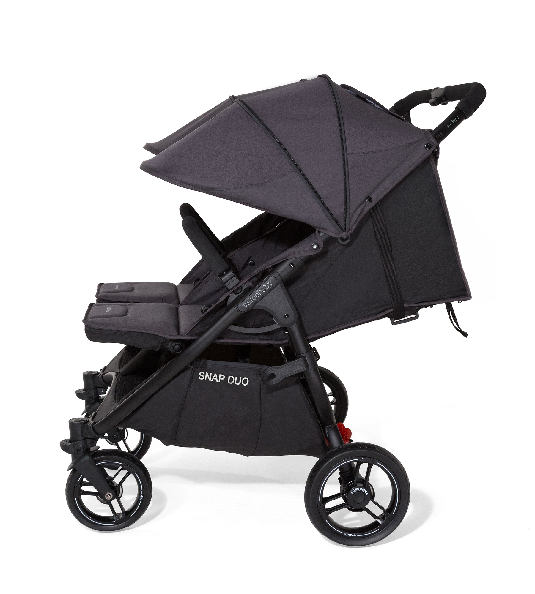 Коляска прогулочная для двойни Valco baby Snap Duo серый - фото 14