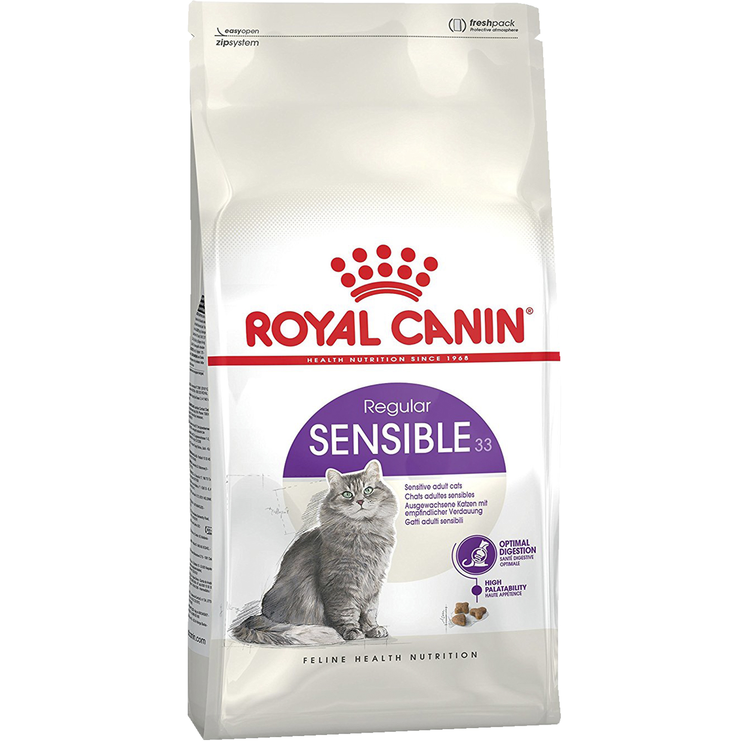 Корм для кошек ROYAL CANIN Sensible 33 с чувствительной пищеварительной системой 4кг - фото 2