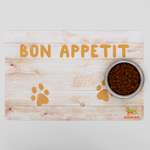 Коврик Пижон под миску с нескользящим основанием 43х28 см Bon Appetit