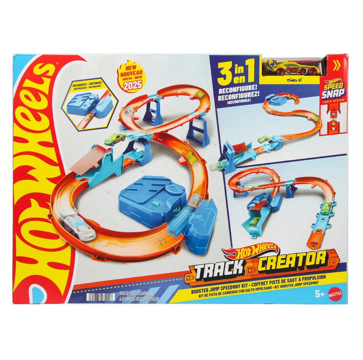 Трек Hot Wheels с трамплином и приводом 3 в 1 JDB49 - фото 1