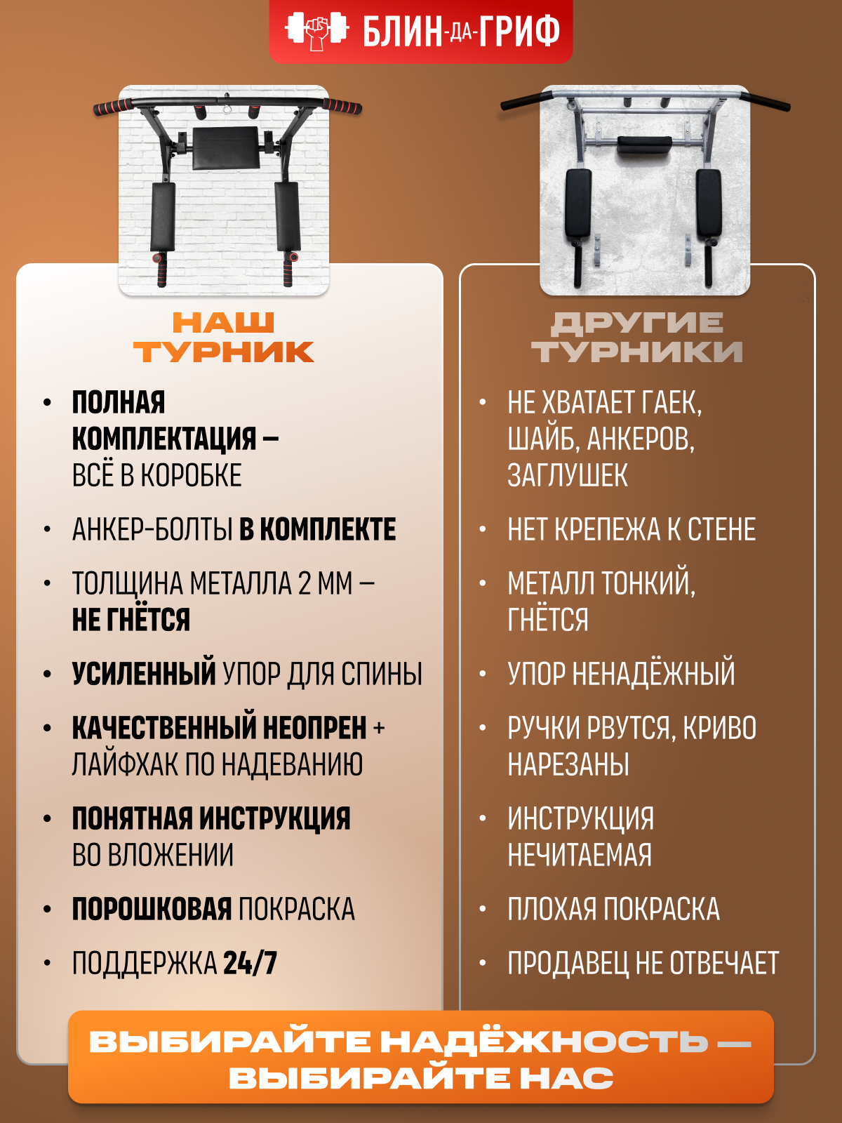 Спортивный турник БлинДаГриф 3в1 черный - фото 3