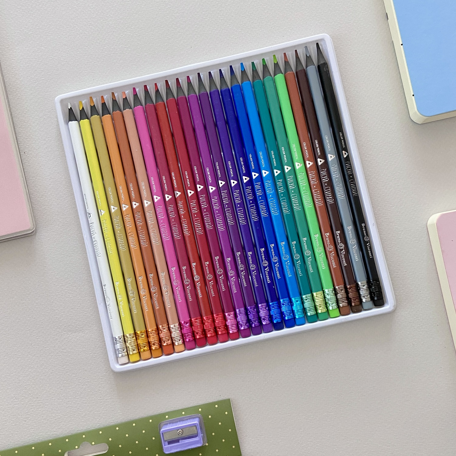 Карандаши цветные Bruno Visconti 24 шт. - фото 16