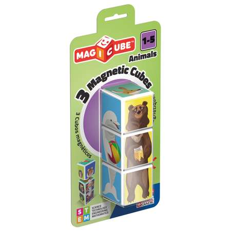 Конструктор Geomag MagiCube Животные магнитный