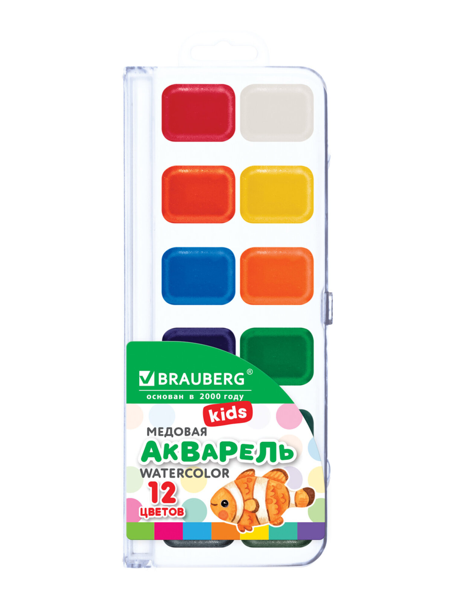 Краски акварель Brauberg 12 цв. - фото 2
