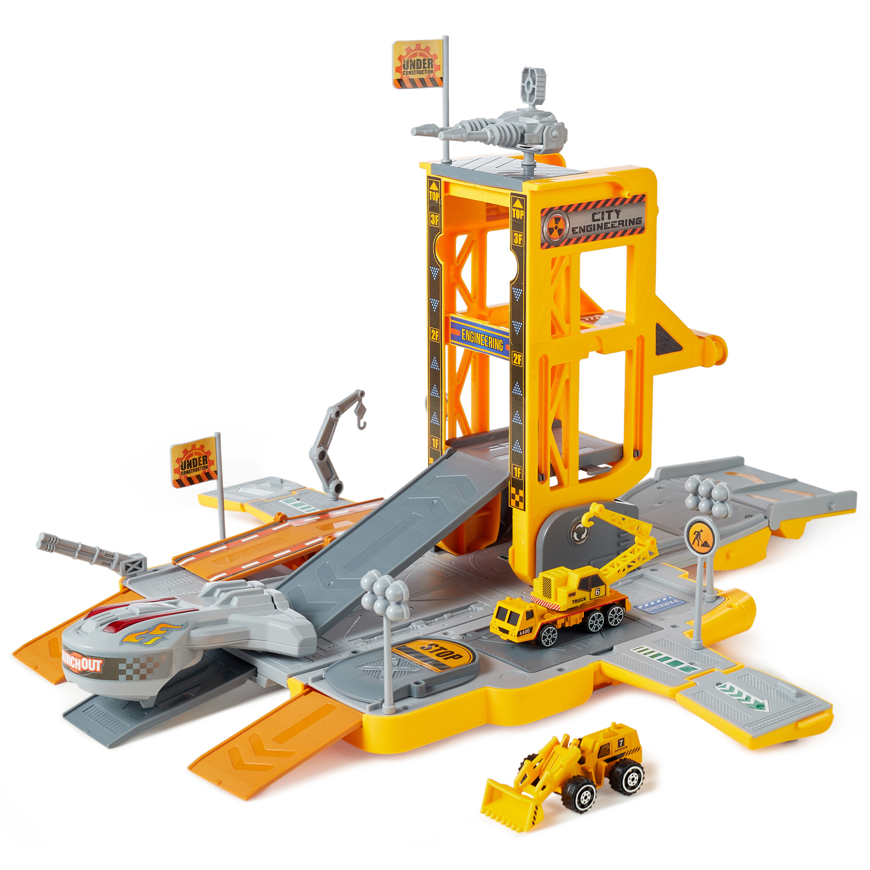 Игровой набор Happy Baby грузовик-станция 331886_orange - фото 13