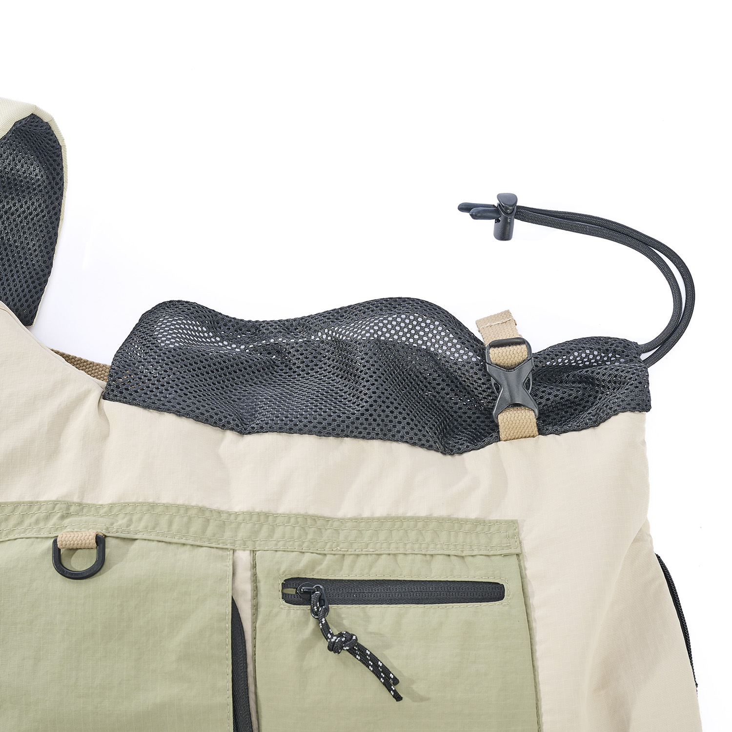 Переноска-слинг для животных Не один дома Street 40*20*35см бежево-зеленый - фото 6