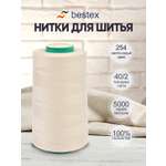 Нитки Bestex 40/2 5000 ярд 1 шт 254 светлый серый крем