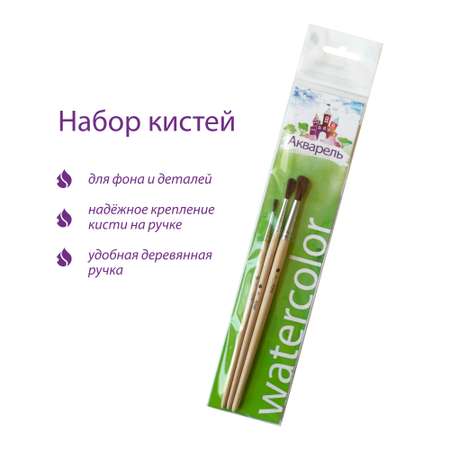 Кисть АртАвангард 3 шт. (пони)