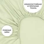 Простыня на резинке Monocolor 200х200 стаин рис.4731-1 оливковый