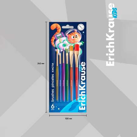 Кисть ErichKrause 6 шт. (синтетика)