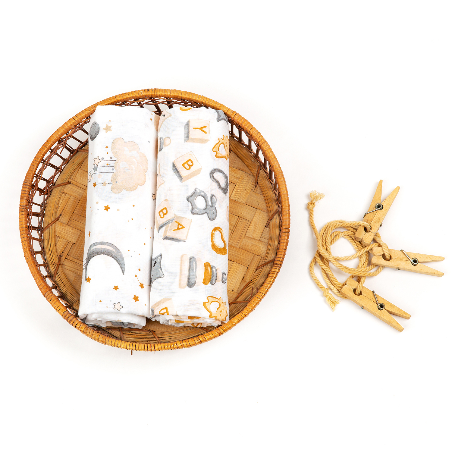 Пелёнка inlovery муслин 130x90 см 2 шт. - фото 19