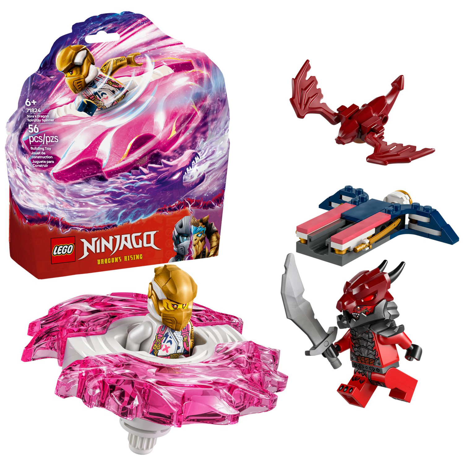Конструктор LEGO NINJAGO Спиннер Кружитцу Дракона Соры 56 дет. - фото 10