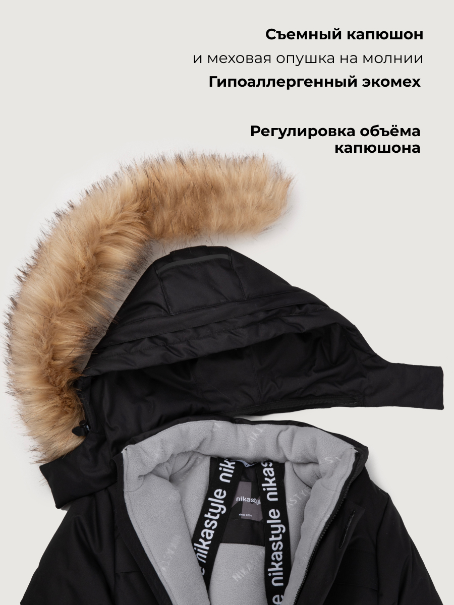 Парка NIKASTYLE 5з5326 черный - фото 7