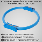 Изотоническое кольцо STRONG BODY обруч для йоги и пилатес d 38 см синее