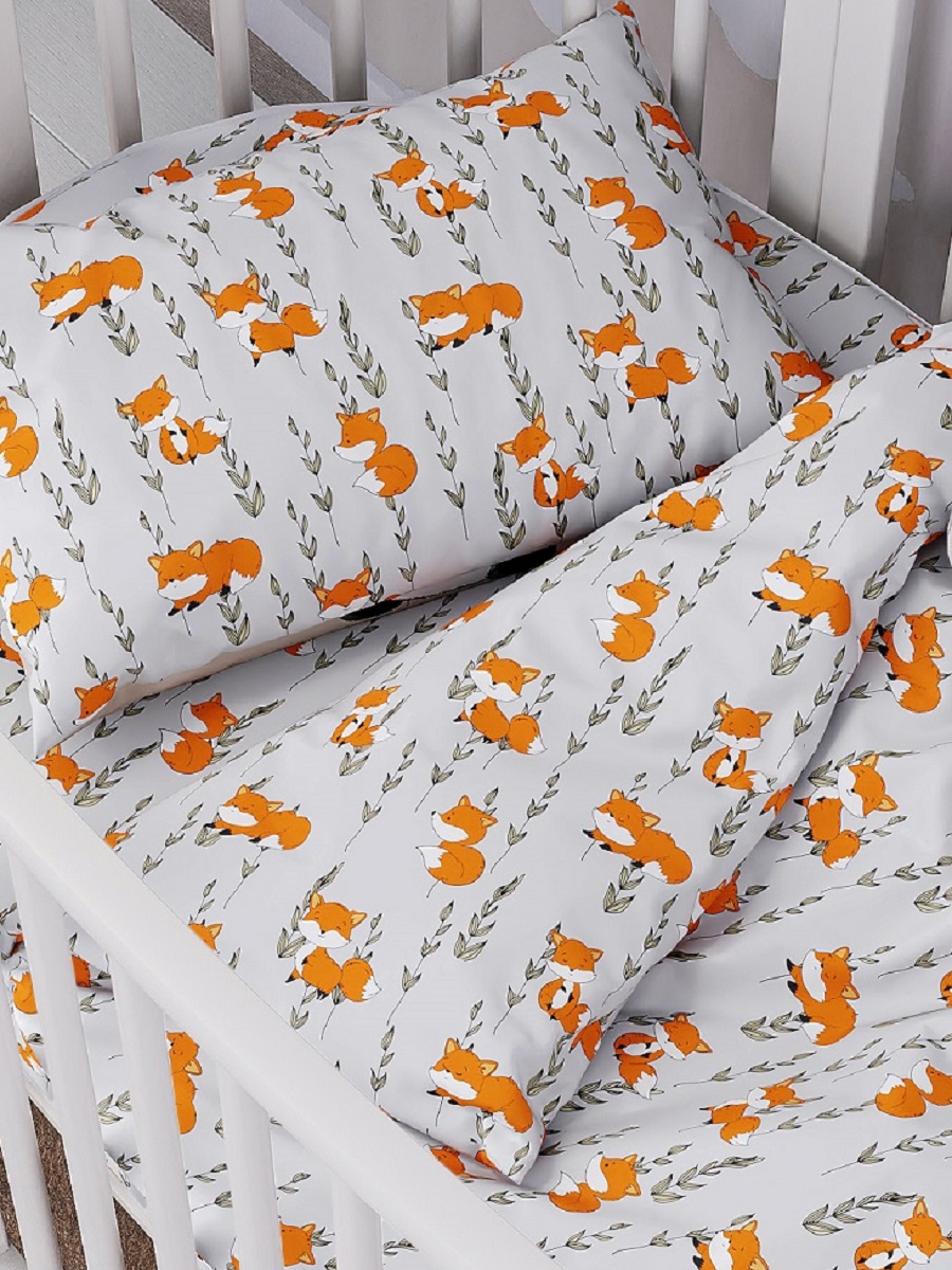 Комплект постельного белья Lemony kids Лисы детский 3 предм. - фото 1