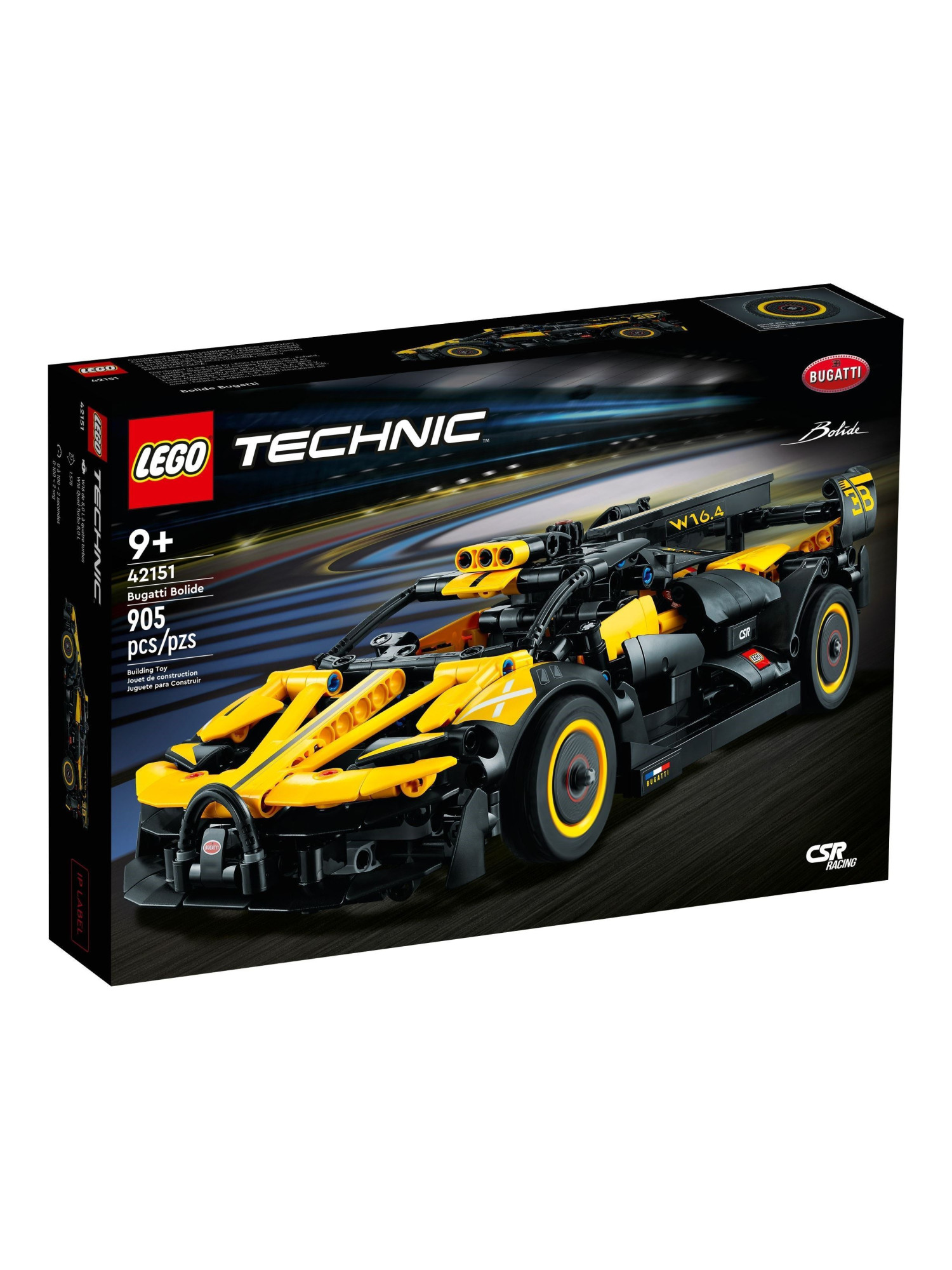 Конструктор LEGO Technic Болид Бугатти 905 дет. - фото 1