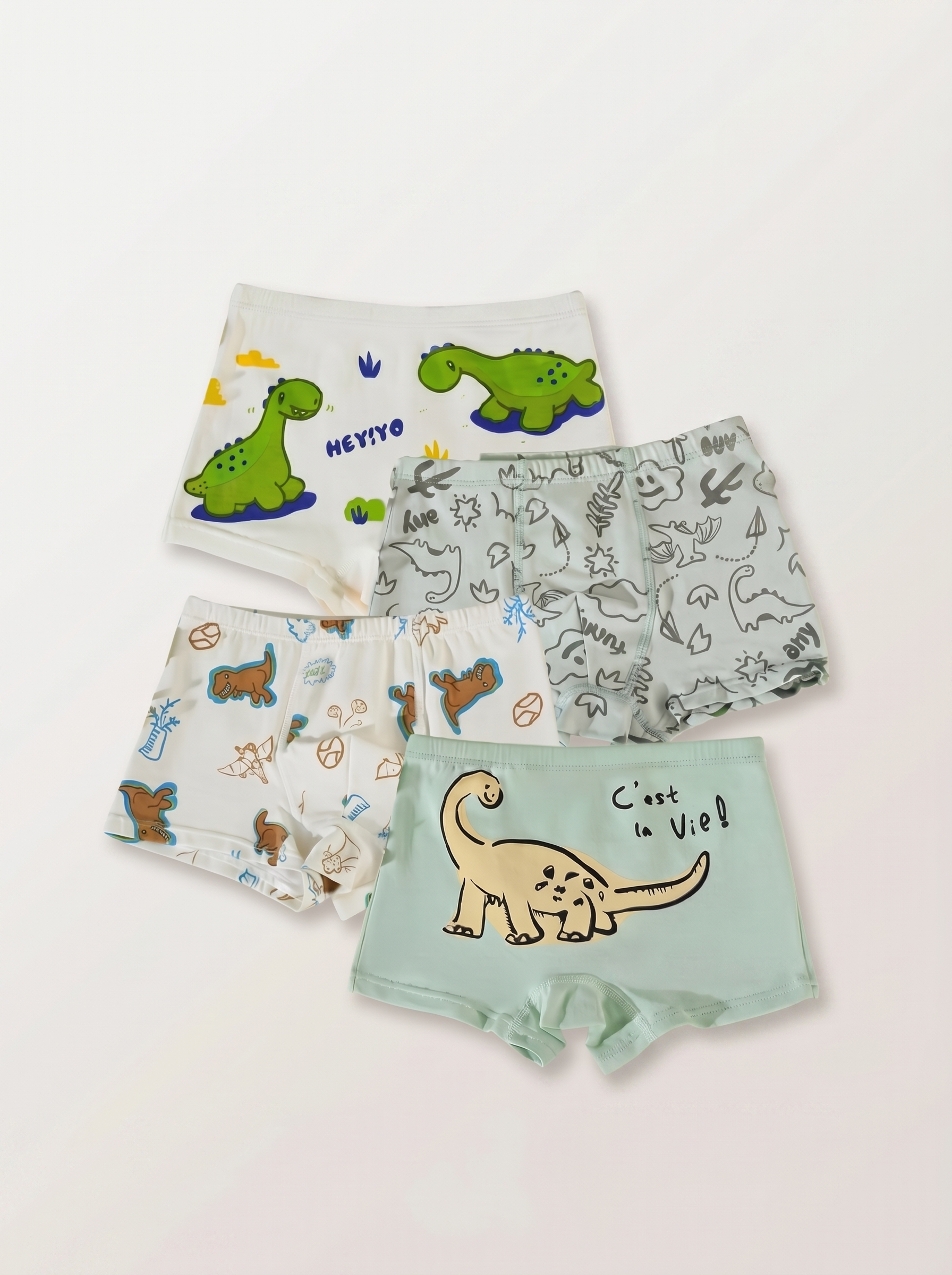 Трусы 4 шт Bambooland Boxer-greendino - фото 1