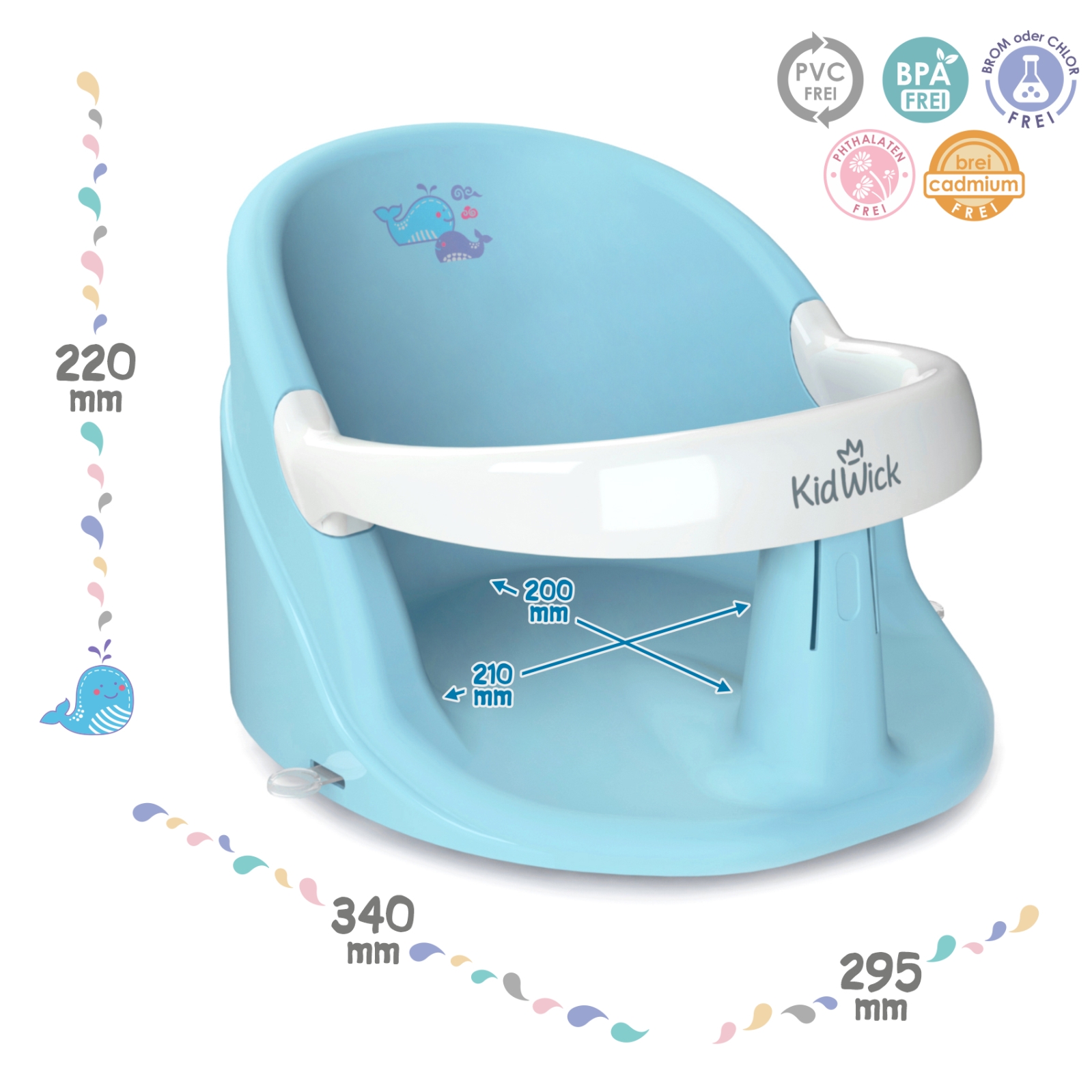 Сиденье для купания KidWick голубой - фото 5