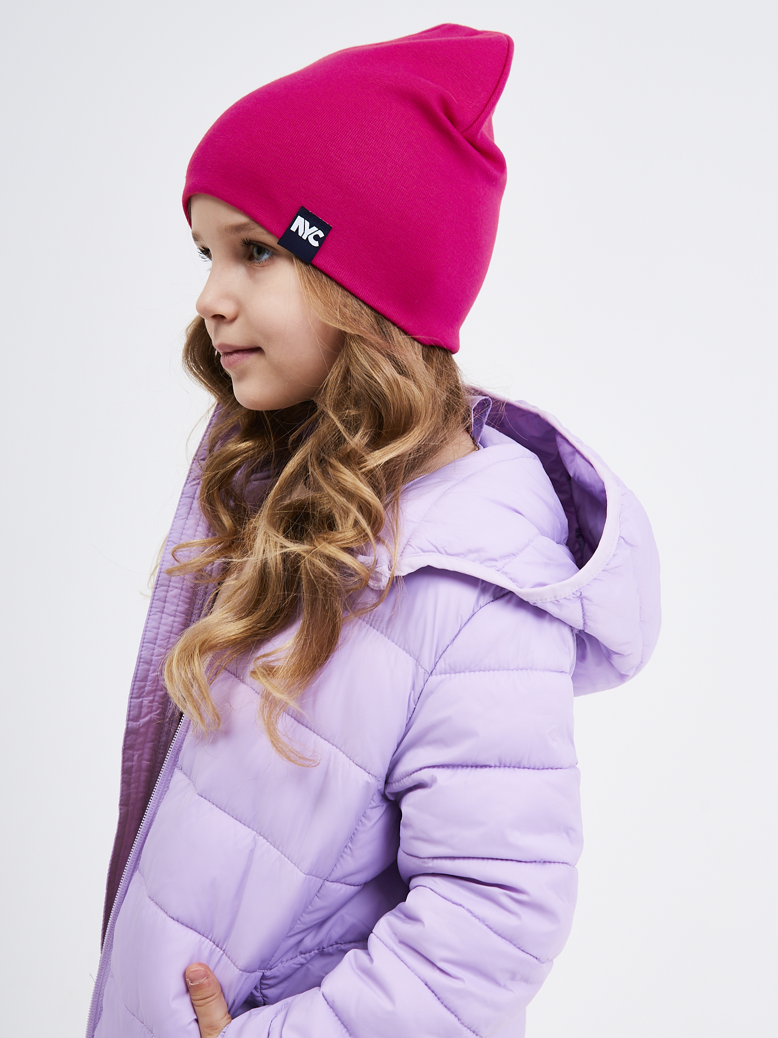 Шапка NYCkids NYC-H-067-plainG-fuchsia - фото 12