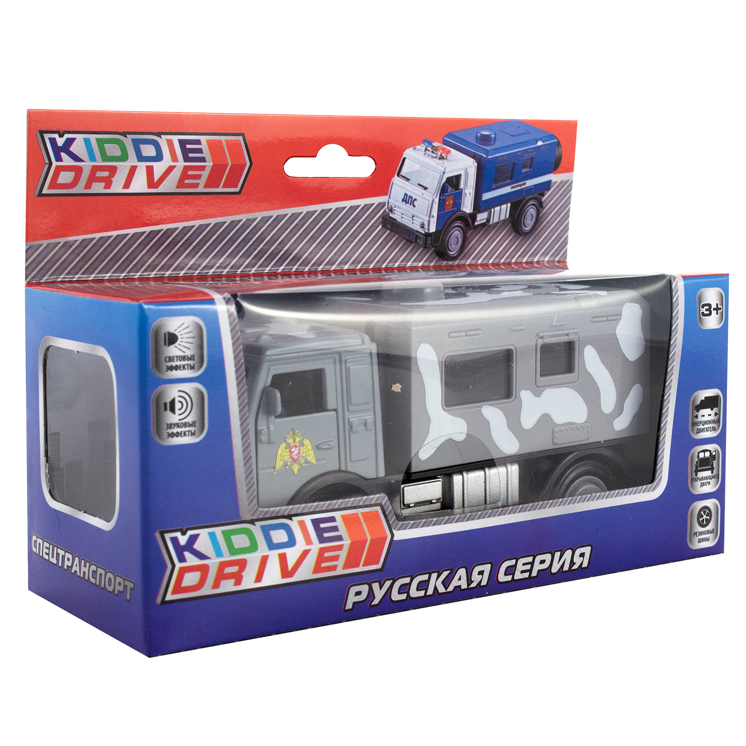 Грузовик KiddieDrive Военный инерционный свет/звук 1501257_4 - фото 4