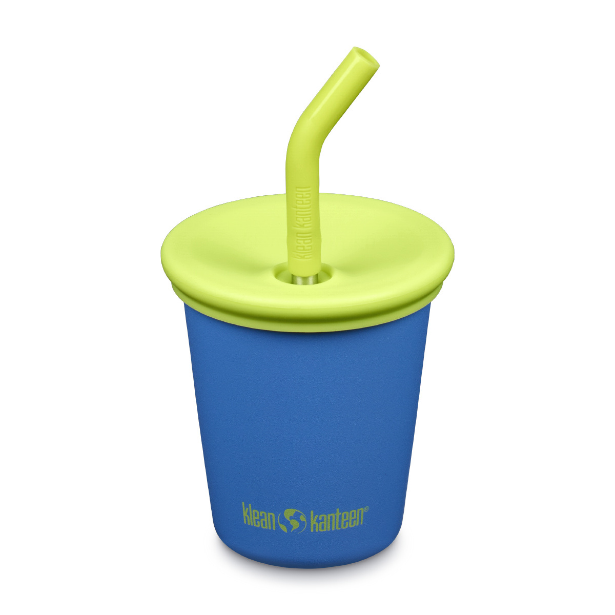 Стакан Klean Kanteen детский одностенный Kid Cup Straw Lid 10oz Super Sonic с трубочкой 296 мл - фото 1