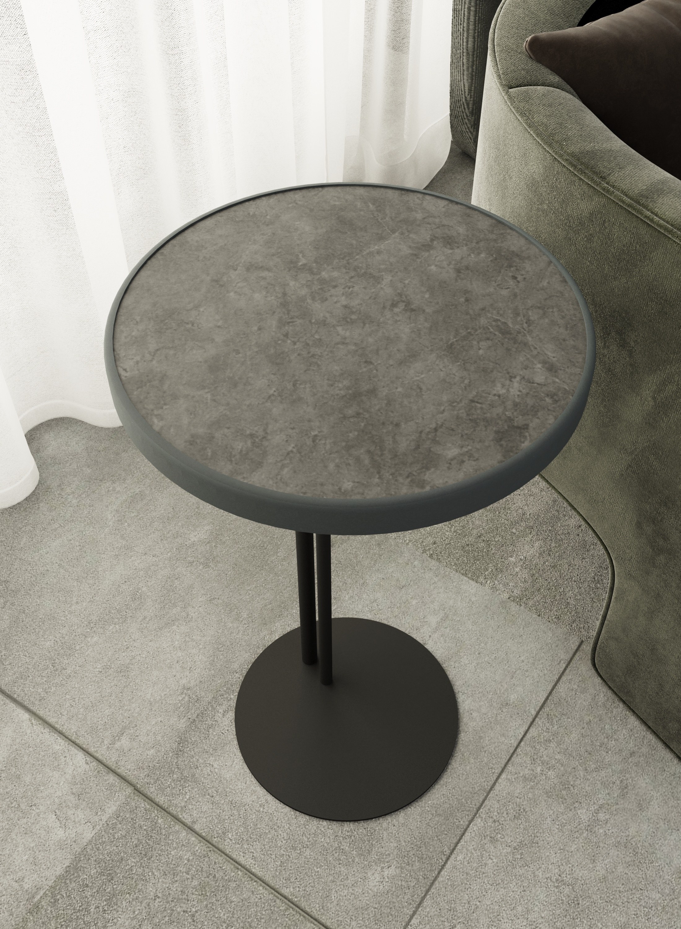 Стол журнальный SLINE Кальяри дарк графит черный - фото 8