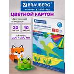 Цветной картон Brauberg 20 лист.