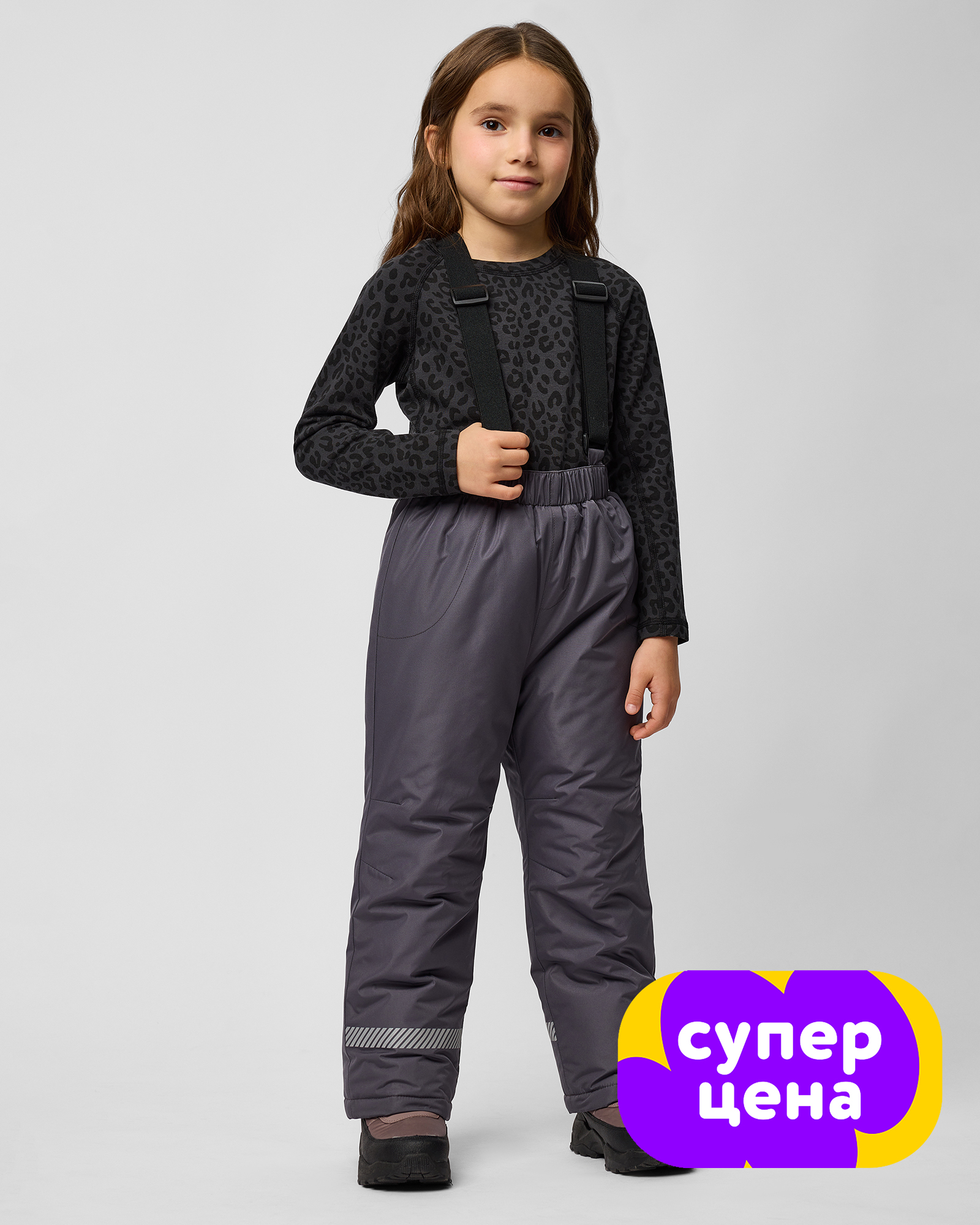 Брюки на бретелях Futurino W25FU3-G46kg-DG - фото 1