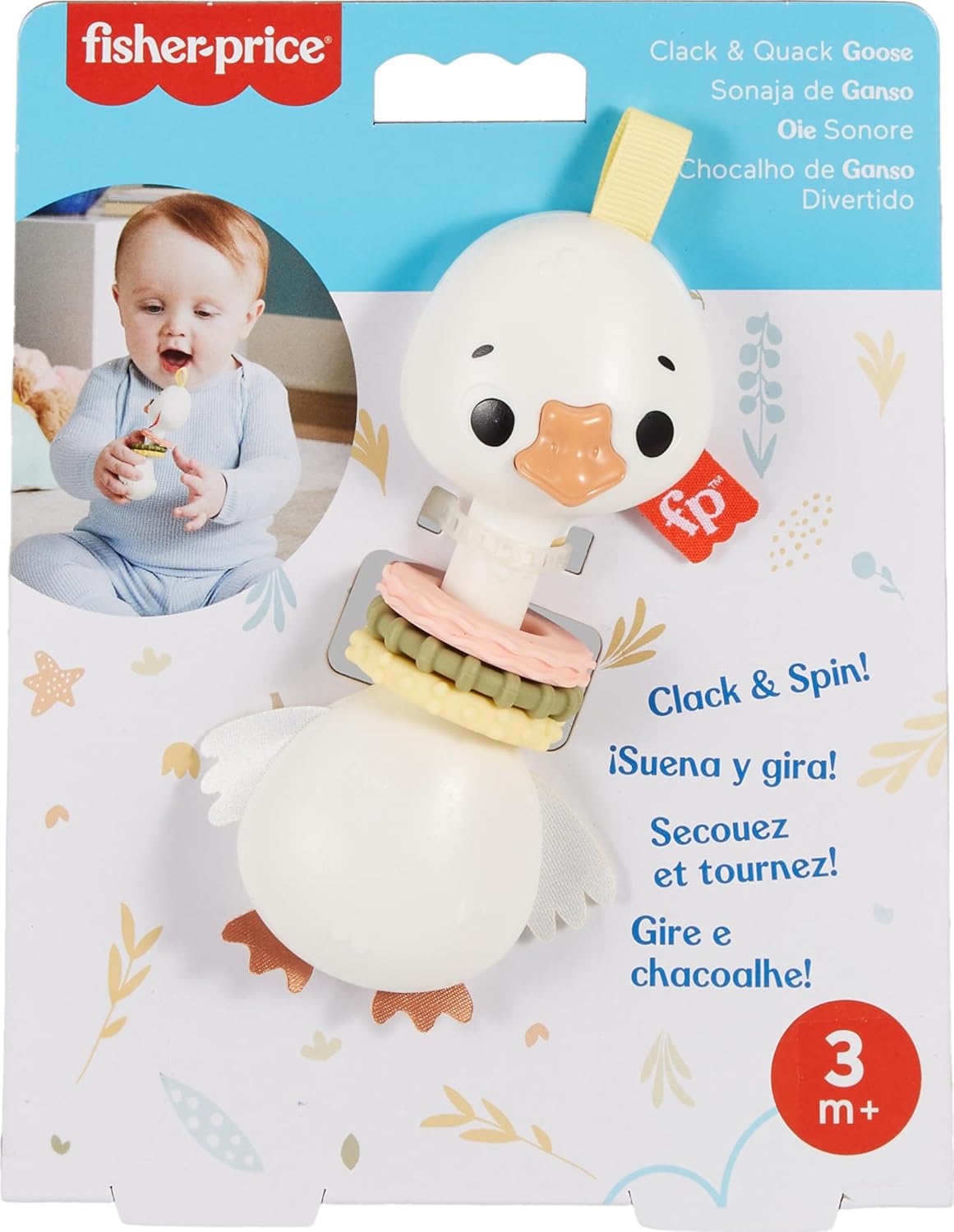 Игрушка Fisher Price погремушка Гусь Кря Кря - фото 4