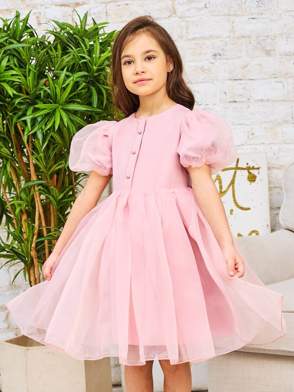 Платье Sofisha kids Plat.organza.pink - фото 2