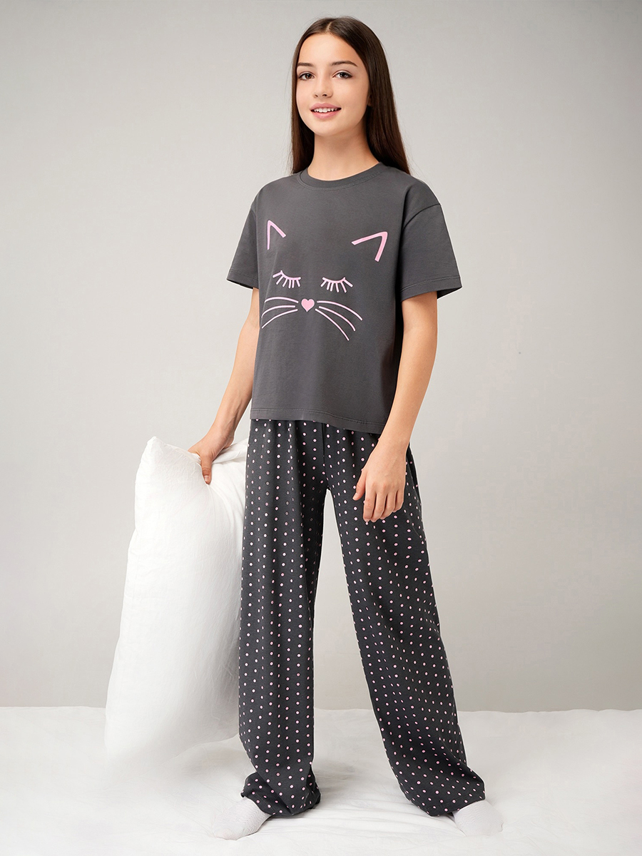 Пижама HappyFox HF8936SPграфит - фото 1