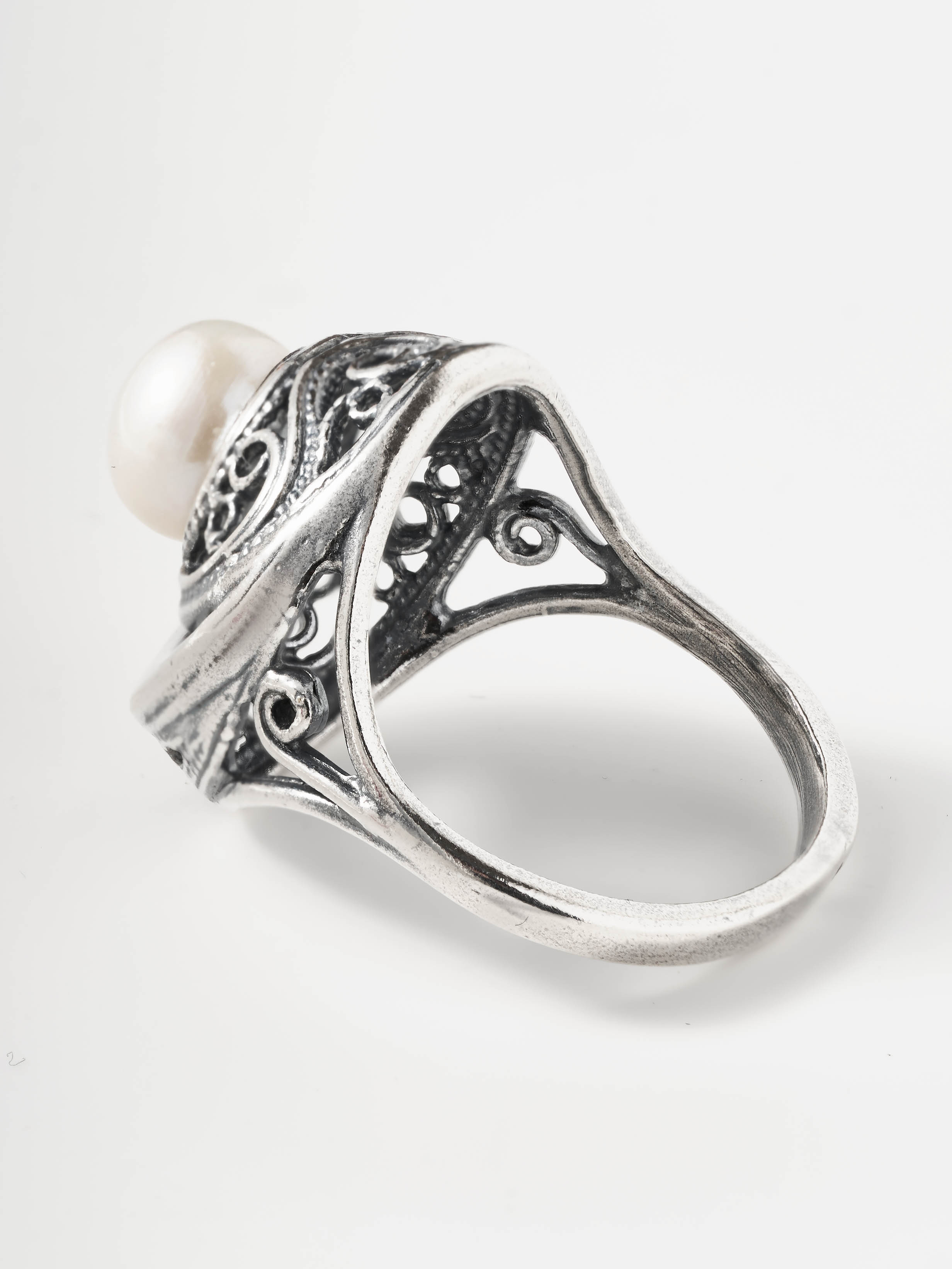 Кольцо Shine and Beauty 80243-103-к-белыйжемчуг - фото 5