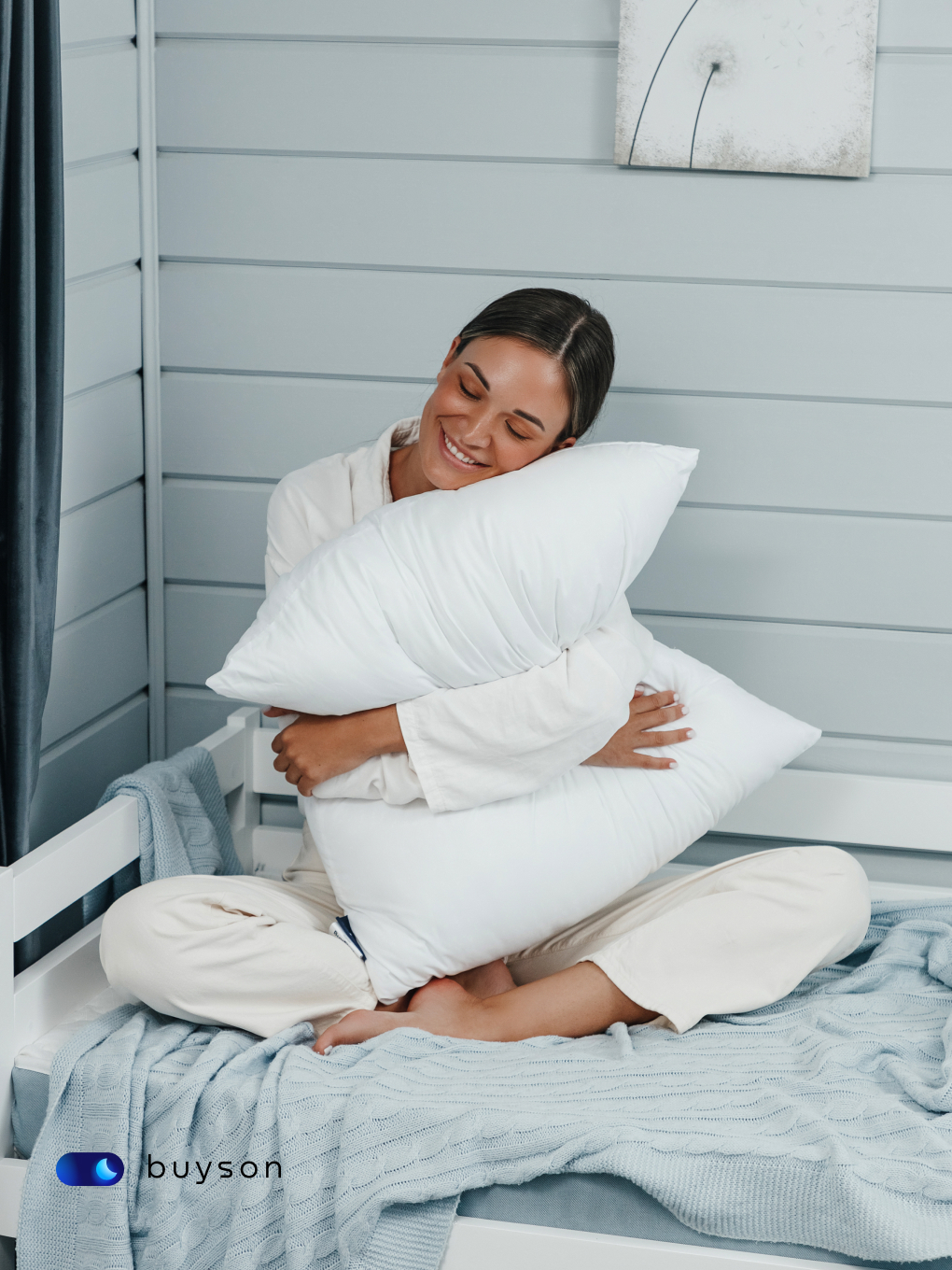 Подушка ортопедическая buyson БайФёрст высота 22 см 70 x 70 см - фото 9