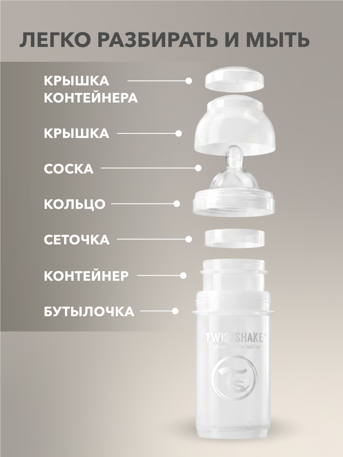Бутылочка Twistshake Anti-Colic 180 мл - фото 6