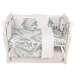 Комплект постельного белья Amarobaby Exclusive Soft Collection Папоротники 4предмета Зеленый-Белый