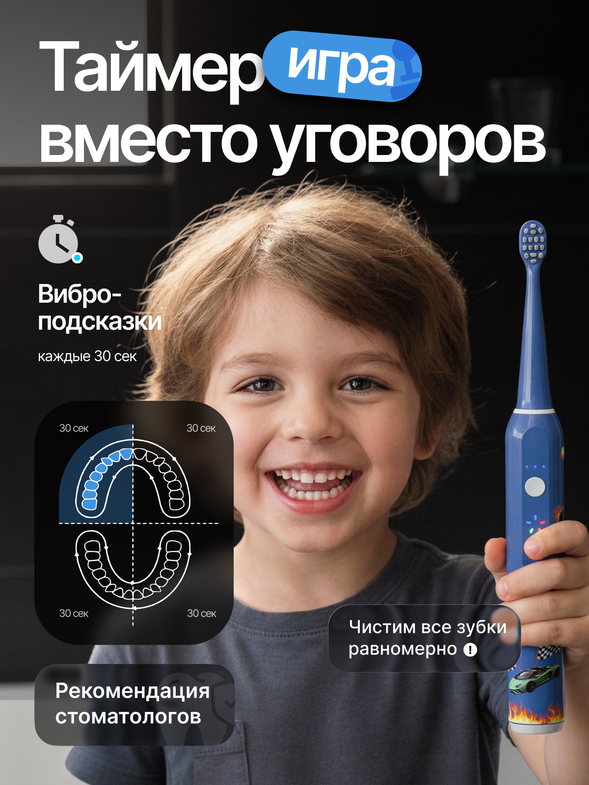 Зубная щетка электрическая Мироша от 3 лет - фото 3