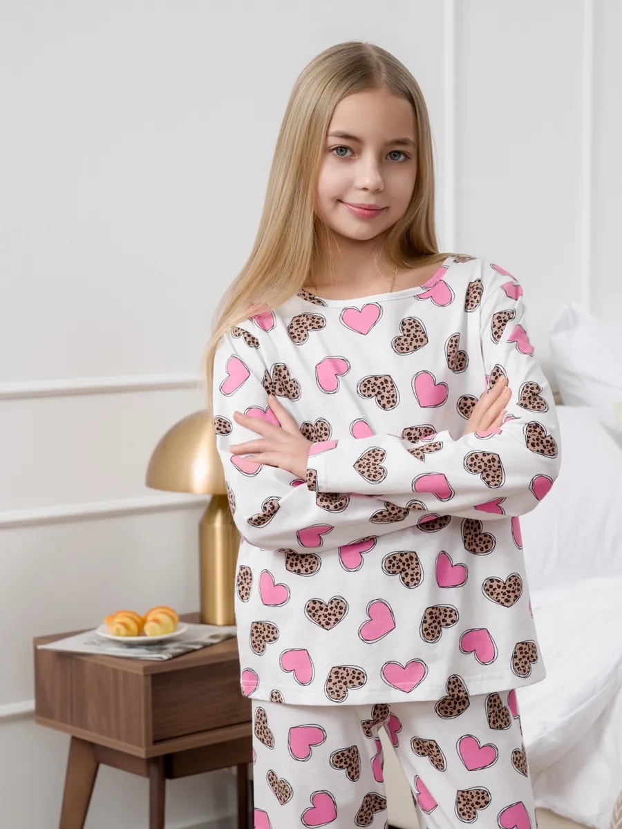 Пижама NATIVIA ПДТ/сердечкилеопардрозовые - фото 6