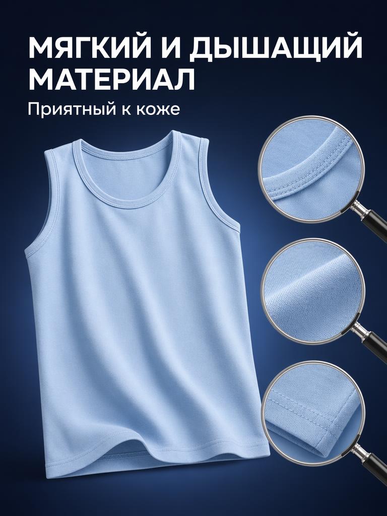 Майка 3 шт Bambooland boysvest_3colours - фото 4