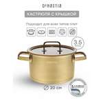 Кастрюля с крышкой DeNASTIA Золото 3,5 л