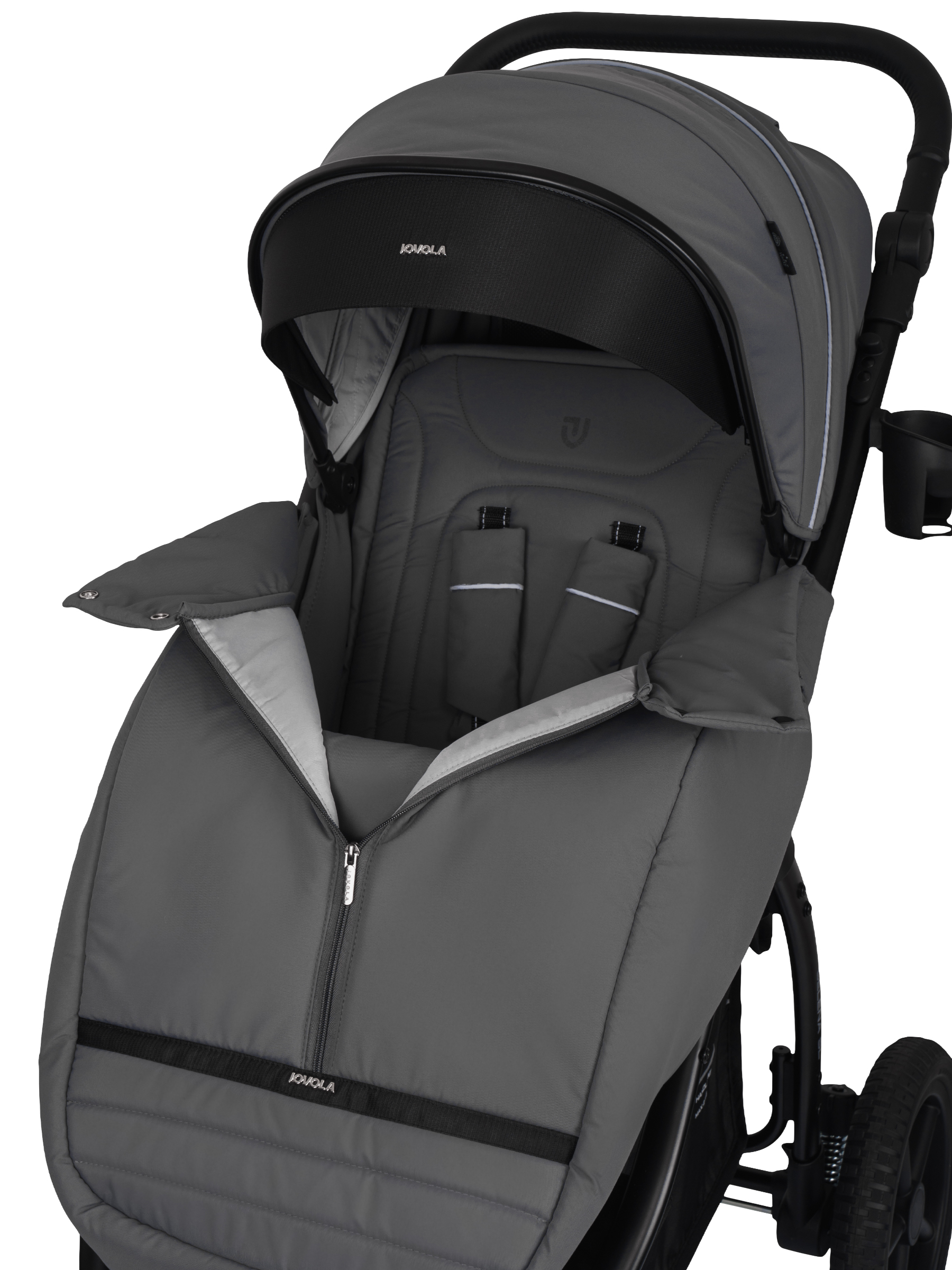Коляска прогулочная JOVOLA Selena SL, всесезонная серый - фото 31