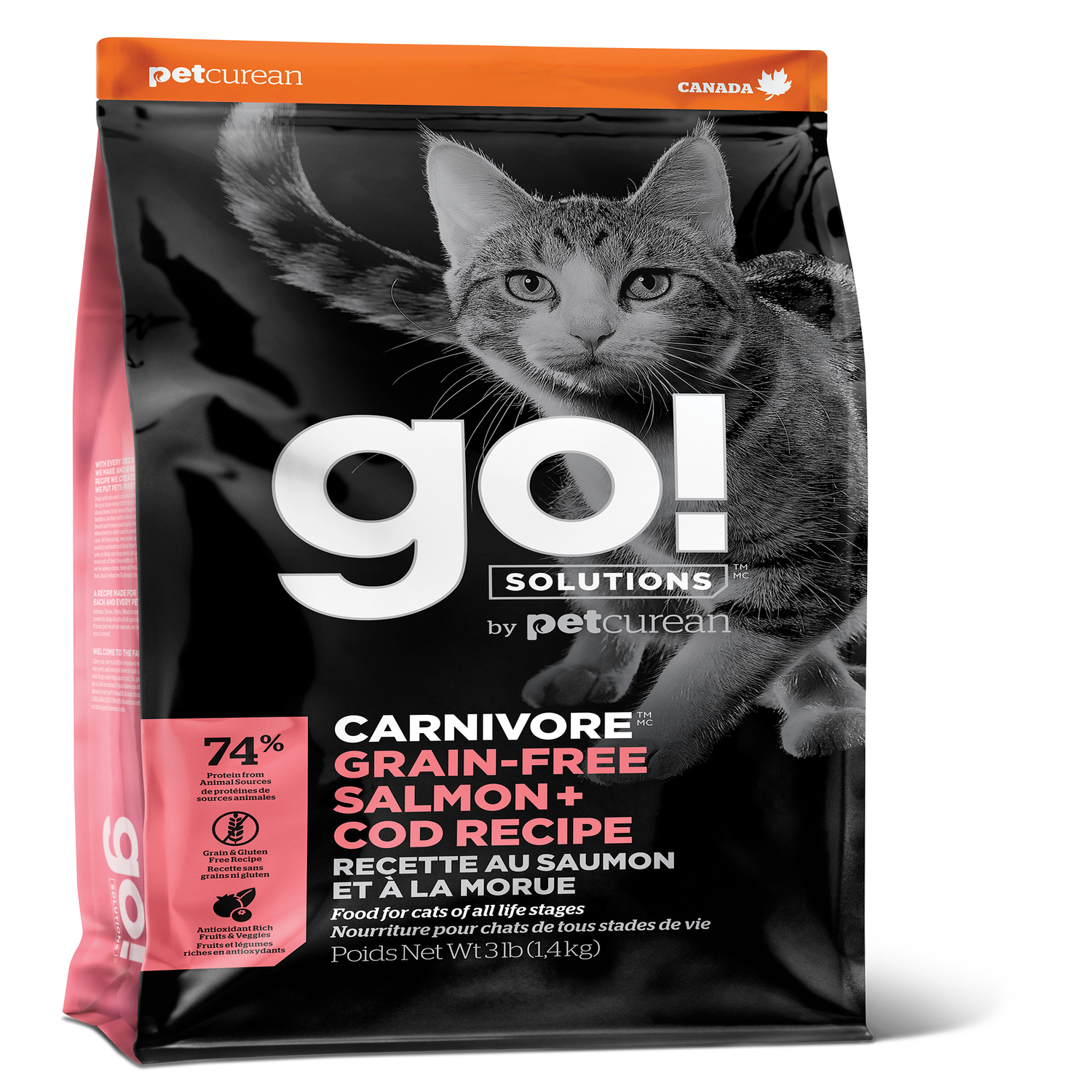 Корм для котят и кошек GO 3.63кг беззерновой с лососем и треской - фото 1